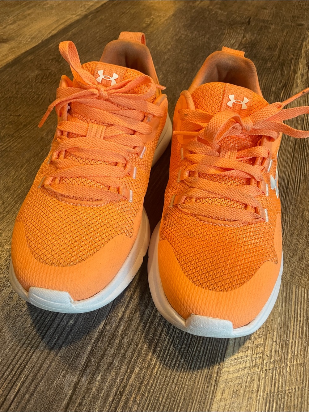 Under Armour Women’s Coral Orange Athletic Running Shoes - Picture 2 of 8
